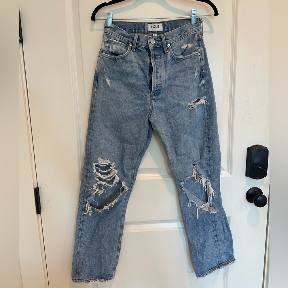 Agolde ripped denim jeans size 24